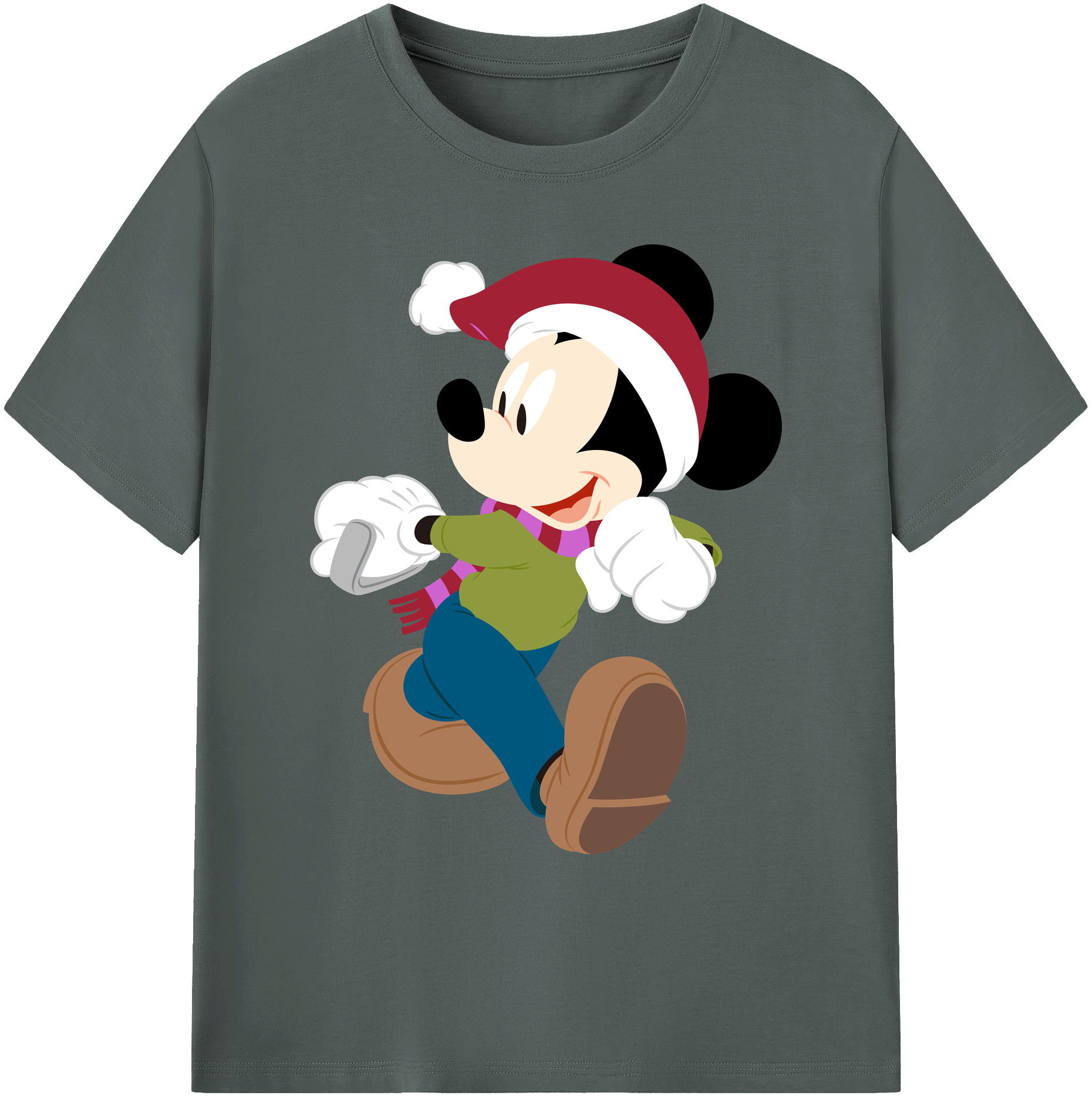 ミッキーマウス Mickey Mouse 綿100％ メンズ半袖Tシャツ｜肌触りやわらか＆通気性